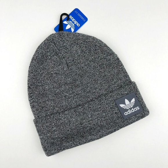 adidas trefoil beanie grey